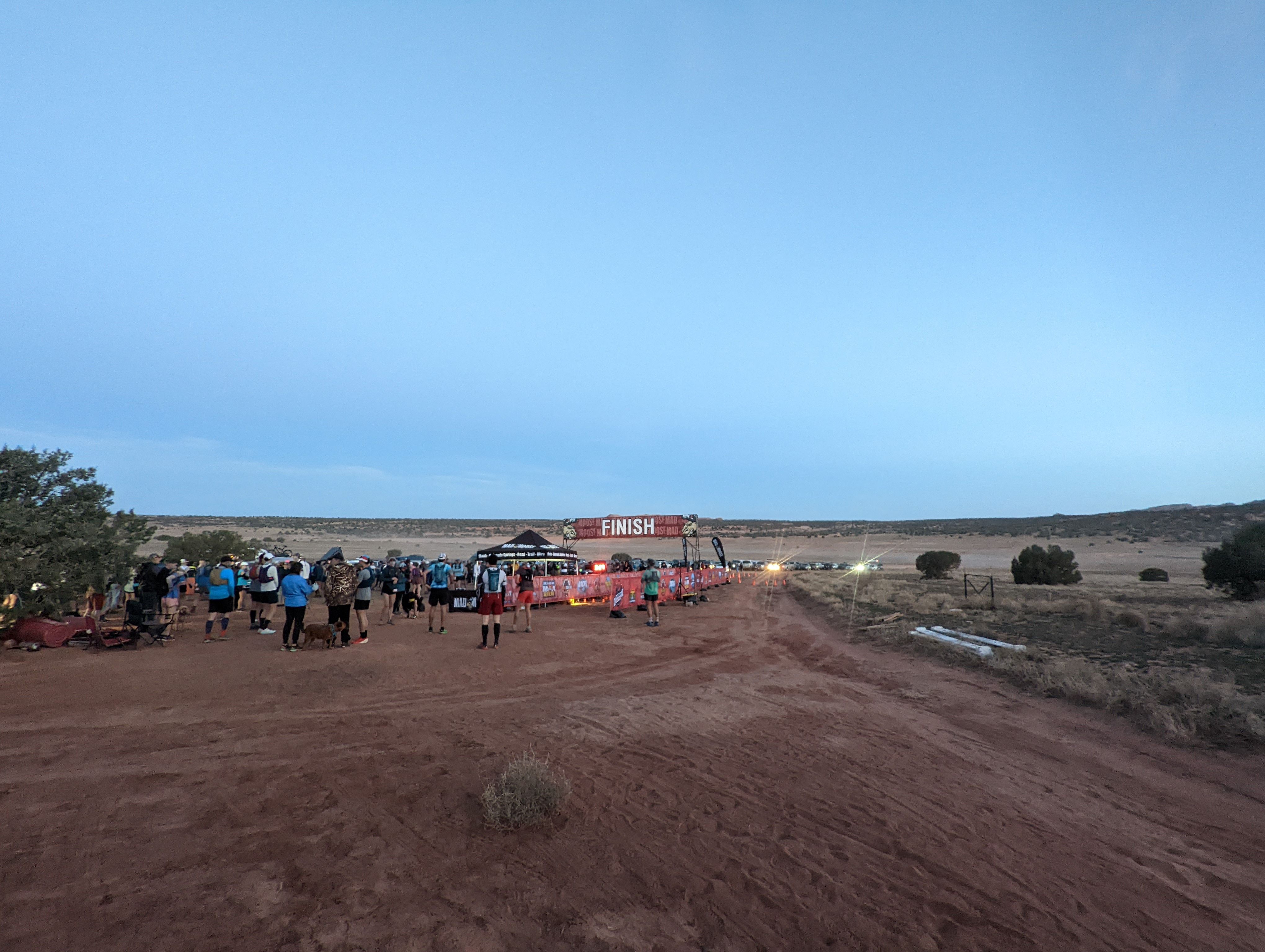 Start and finish of the Behind the Rocks race course