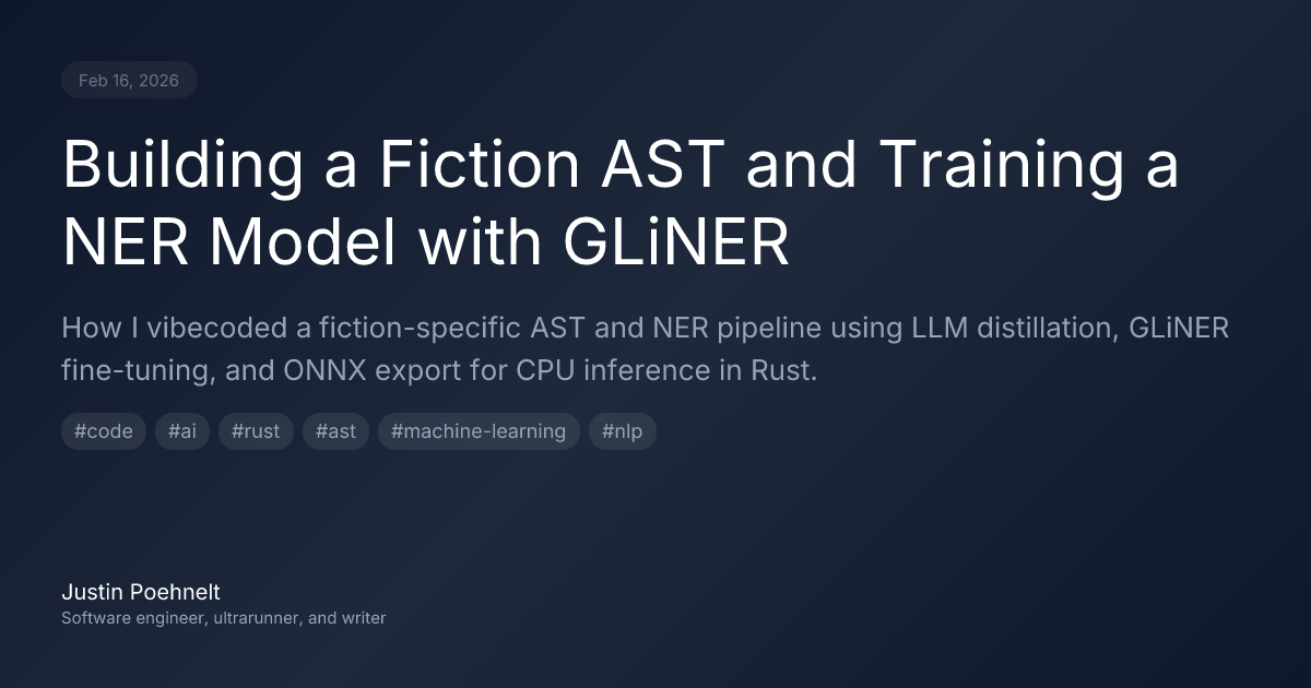 Ast Build Building a Fiction AST and Training a NER Model with GLiNER