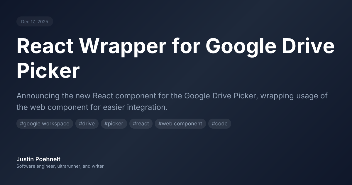 React Wrapper for Google Drive Picker
