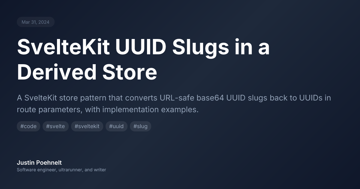 SvelteKit: Convert base64 slugs to UUIDs automatically in a derived store