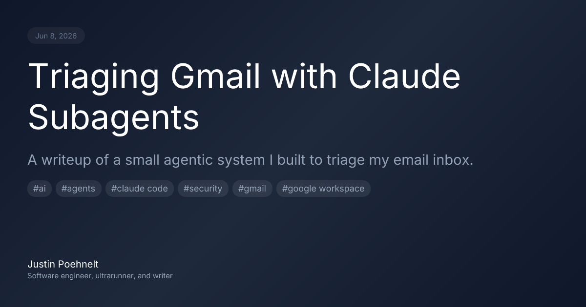 Triaging Gmail with Claude Subagents